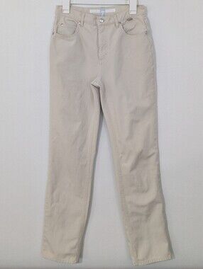 Escada Sport Jane Straiht Leg Pants High Waisted Classic Slim Beige 38 US 8
